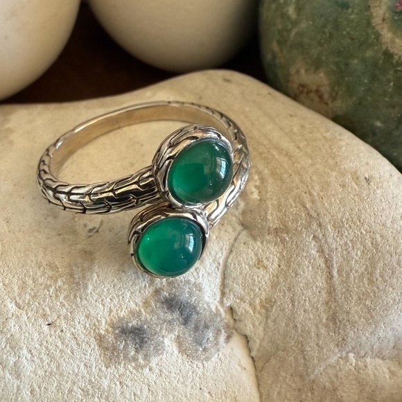 Sterling & Jade Wrap Ring - Picture 1 of 3
